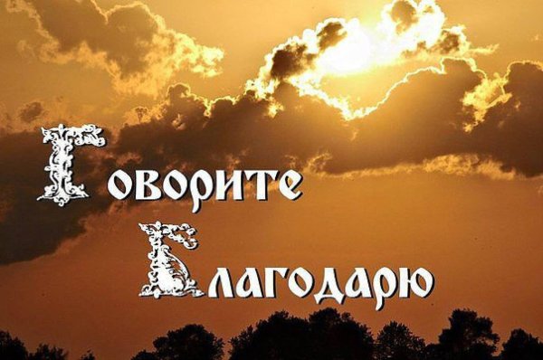 благодарение богу