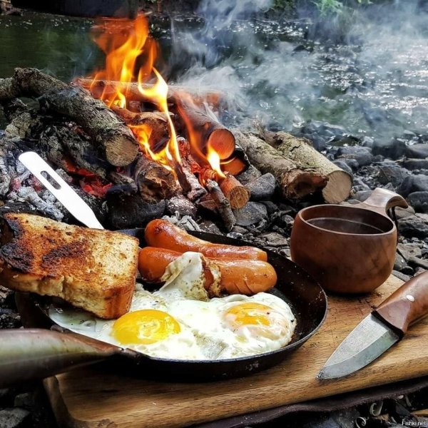 завтрак на костре