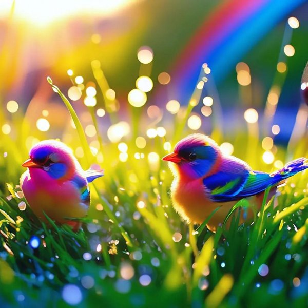 яркая птичка