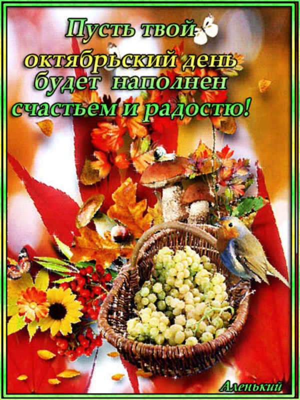 с добрым октябрьским днем