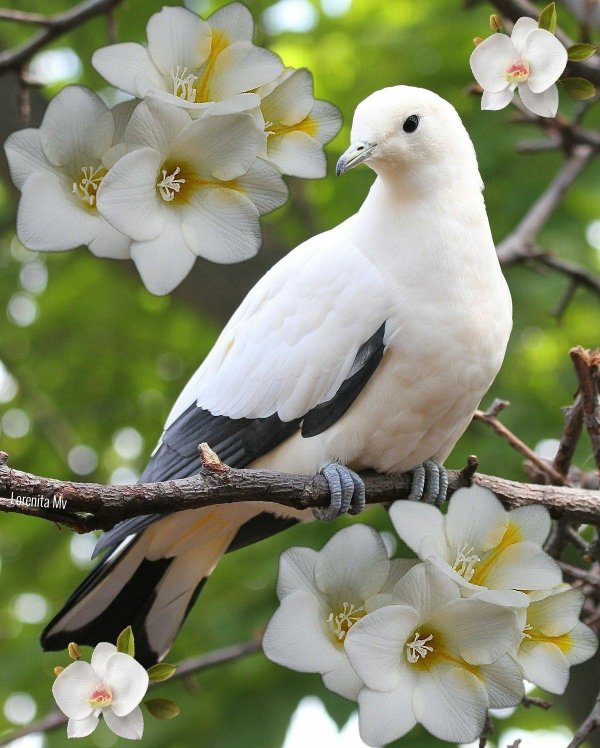 птица белая