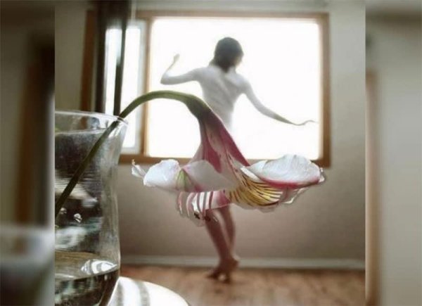 цветок вместо юбки