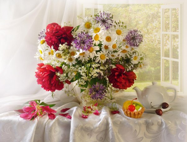 летние букеты