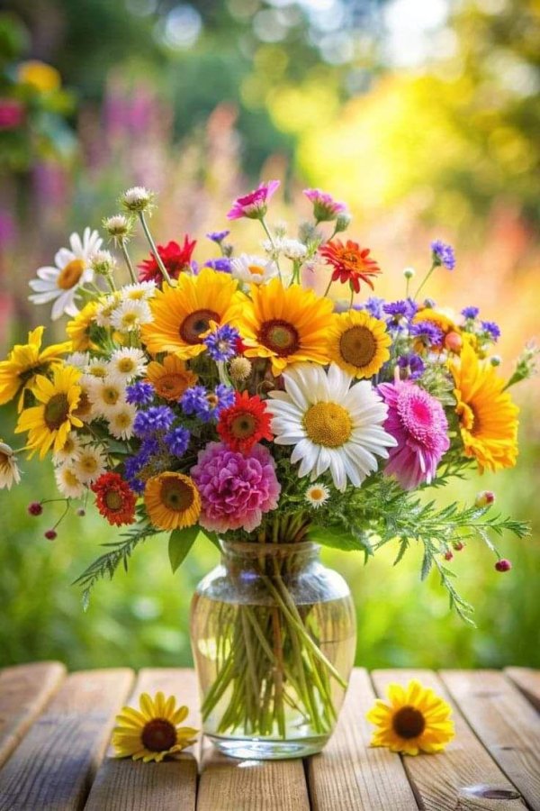 летние букеты