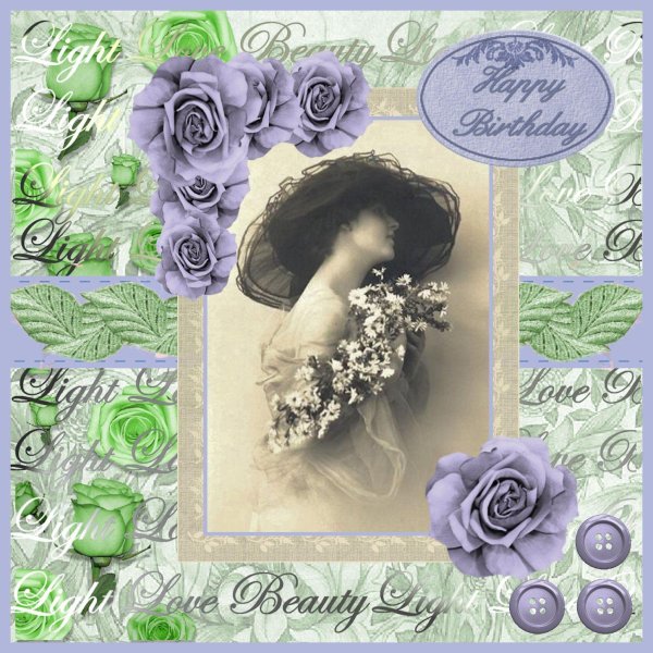 открытка с днём рождения женщине винтаж