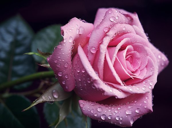 цветок в росе