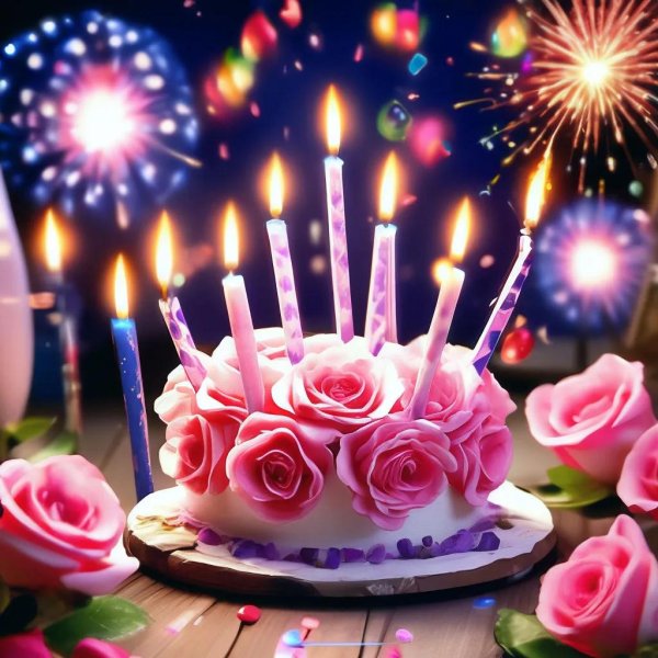 тортик со свечами