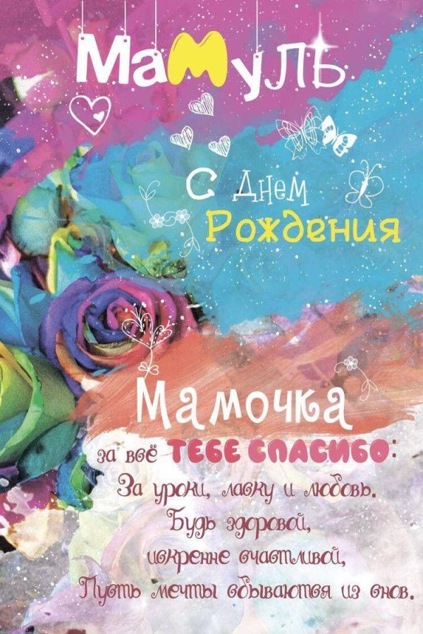 маме открытка на день рождения