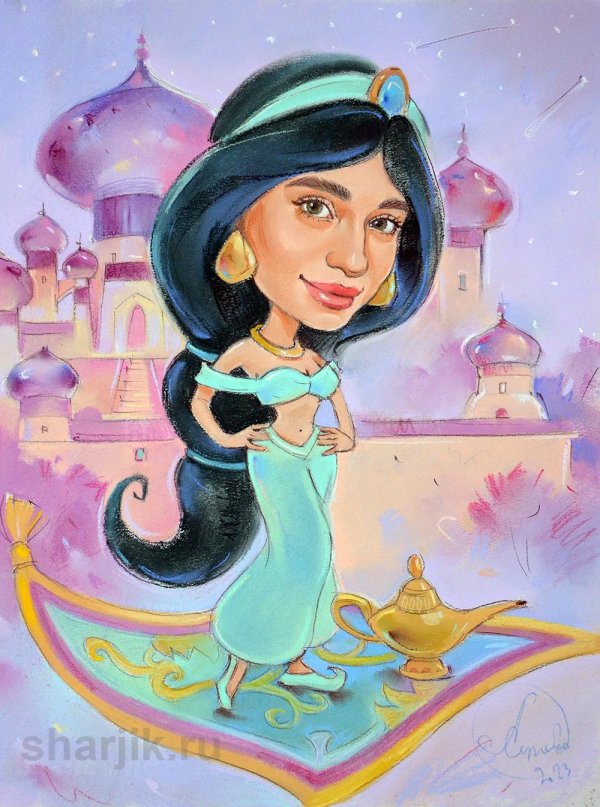 шарж девушка