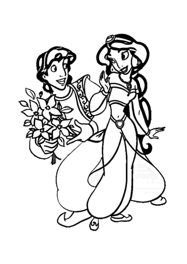 алладин раскраска