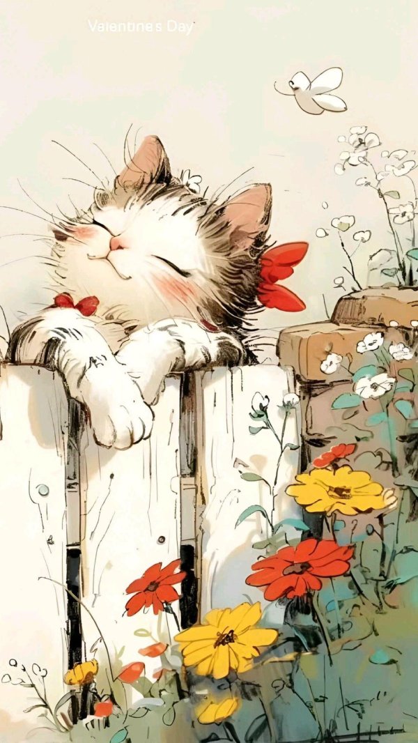 иллюстрация кошка