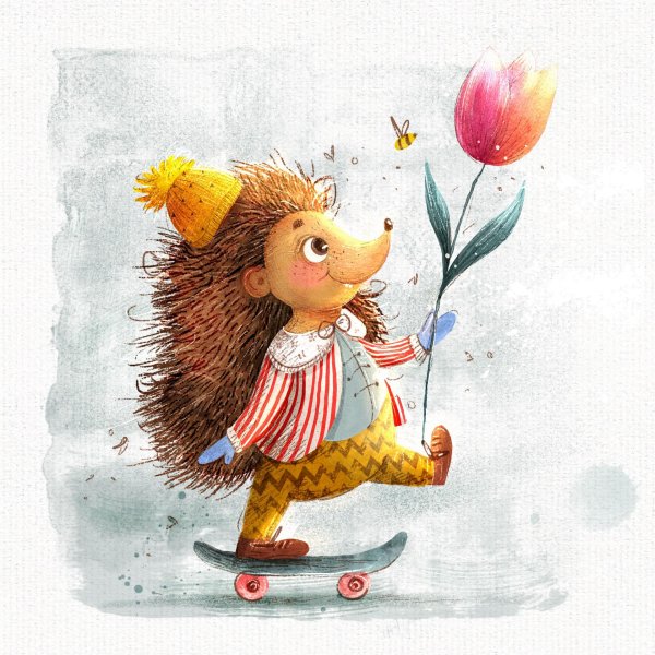 ежик иллюстрация