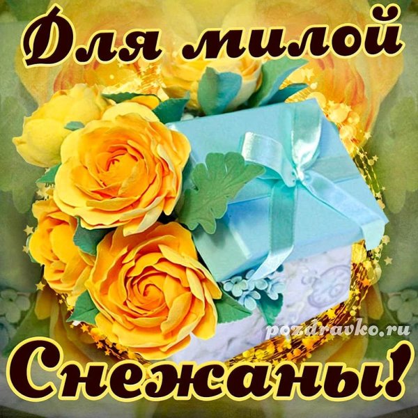 поздравление с днём рождения снежане открытка