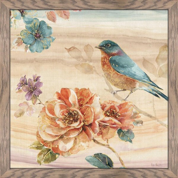 Для декупажа с цветами и птицами