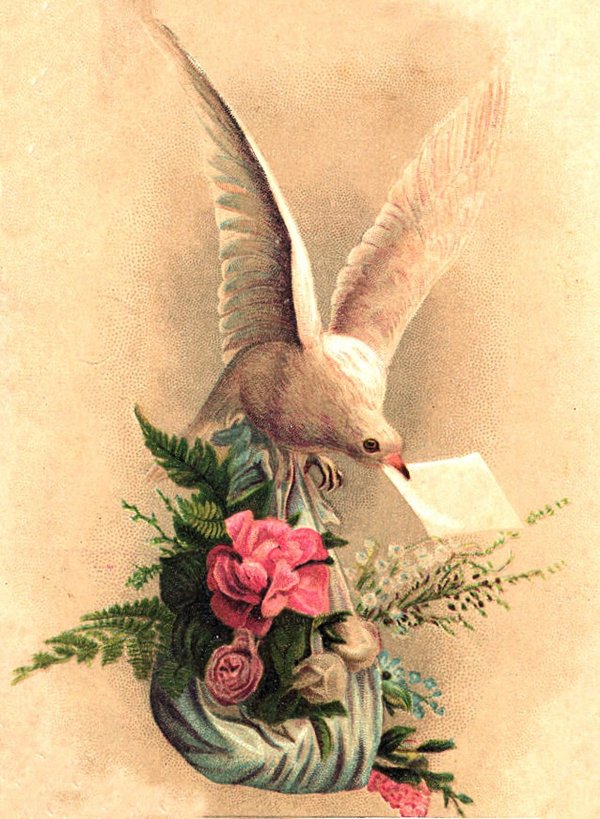 старинная открытка марка