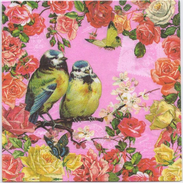 декупажные салфетки птицы винтаж