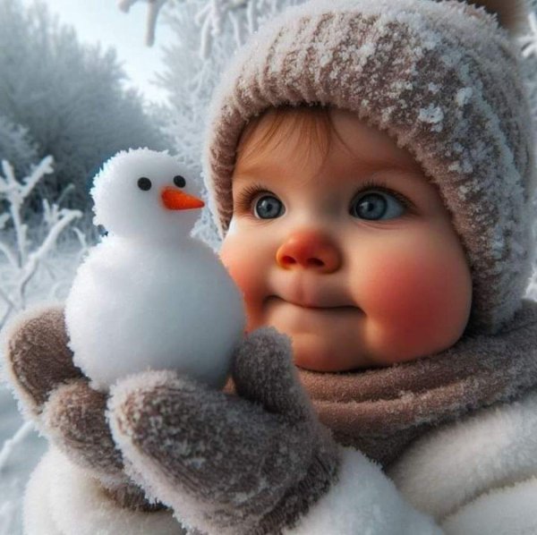 милые снеговики