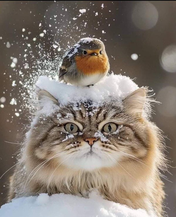 зима котики