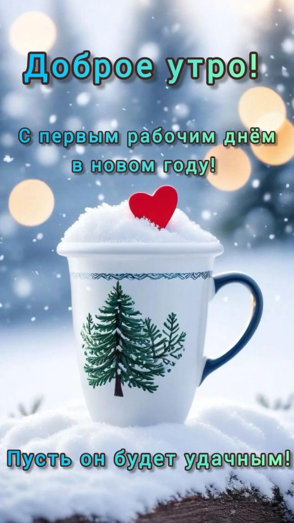 зима доброе утро