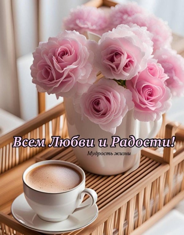 кофе и цветы