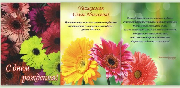 с дне рождения ольга павловна