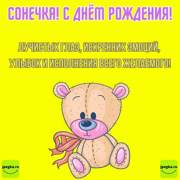 с днём рождения соня красивые поздравления для девочки