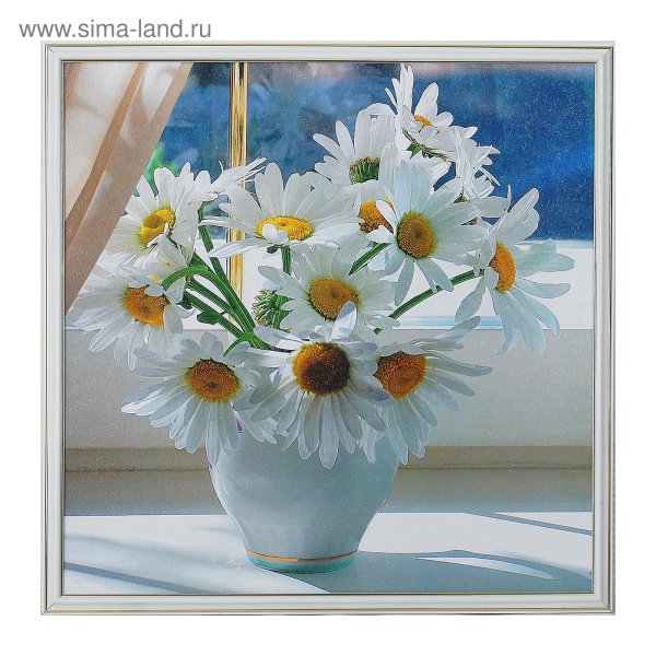 картина по номерам ромашка