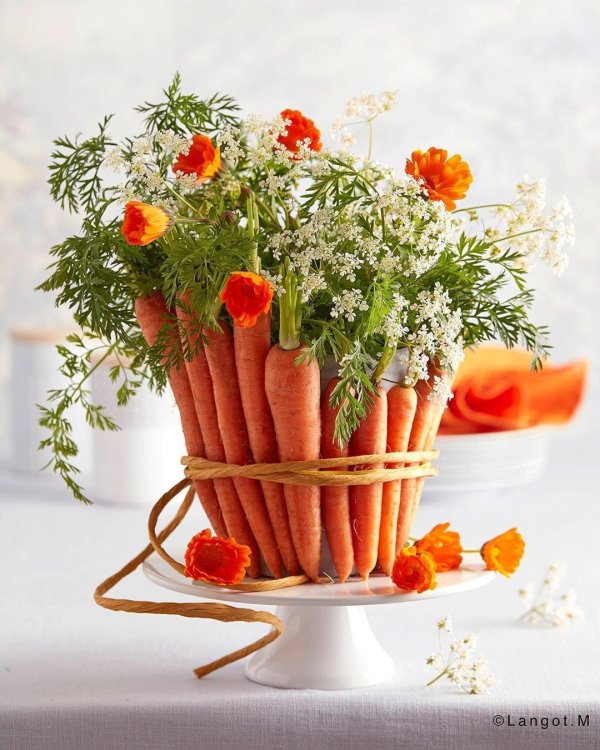 цветок из моркови