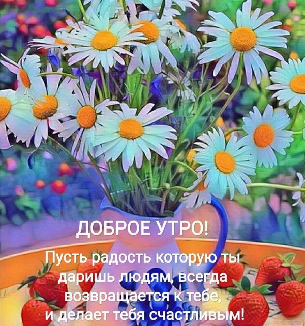 доброго утра с ромашками