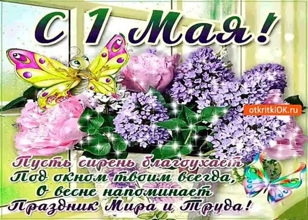 с первым мая открытка