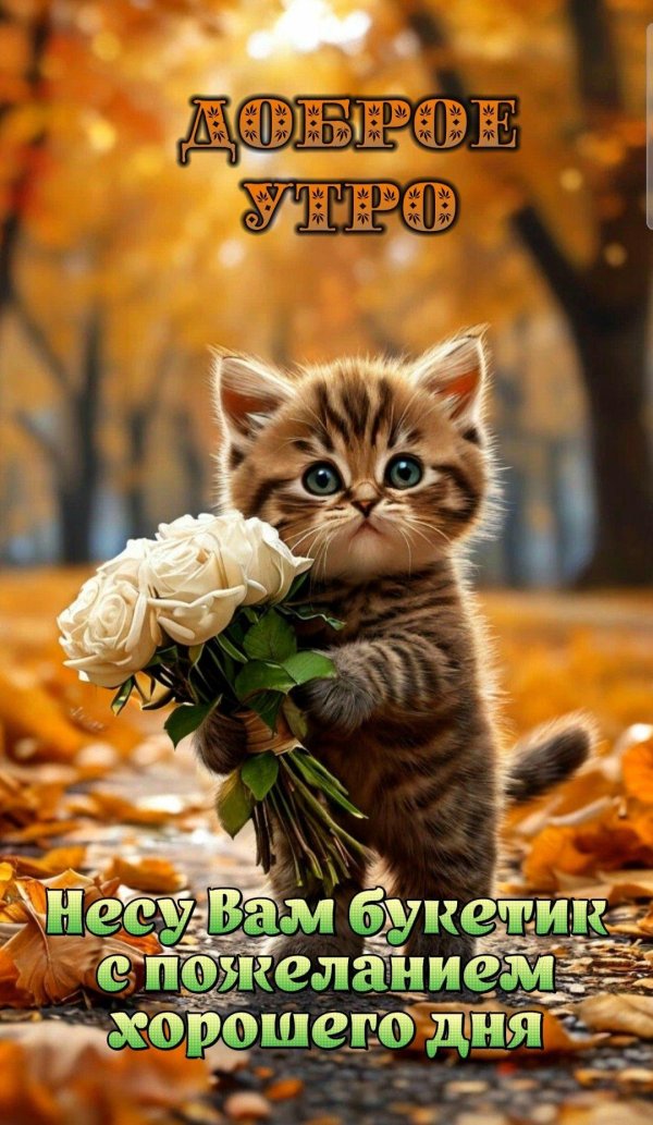 доброго утра воскресенья осень