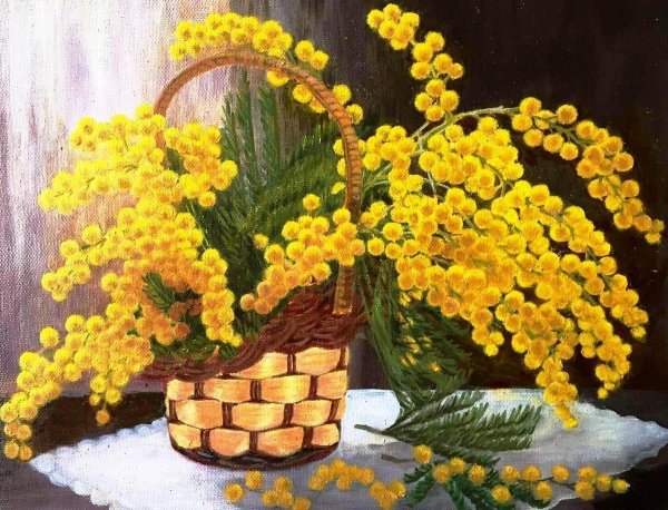картина мимоза