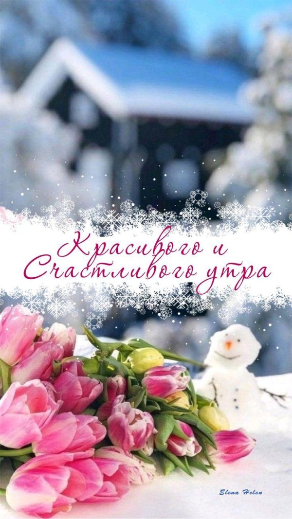 добрая зимнее утро