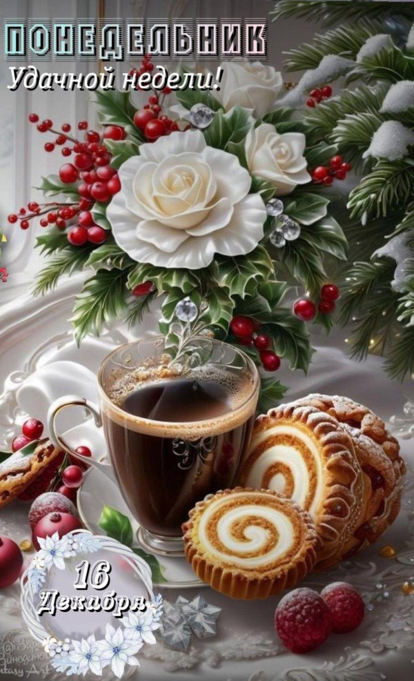 доброе зимнее утро понедельника и удачной недели