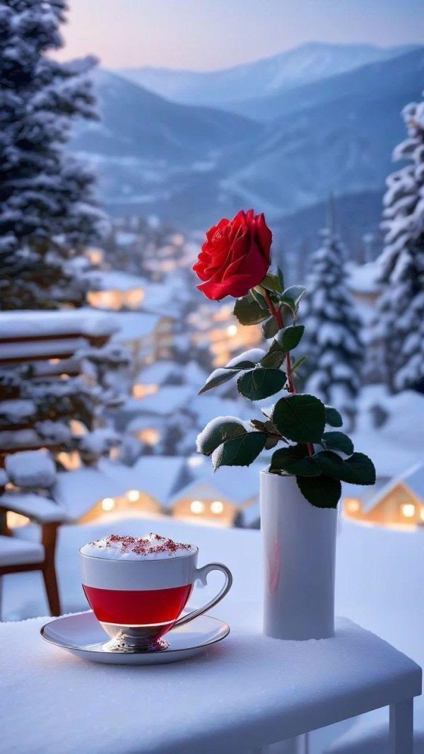 добрая зимнее утро