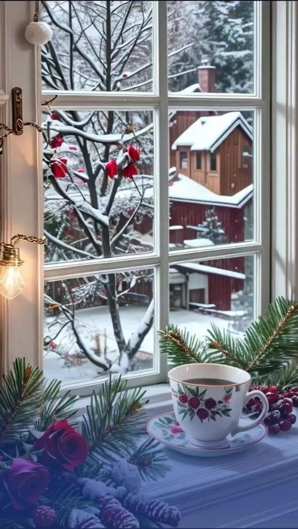 добрая зимнее утро