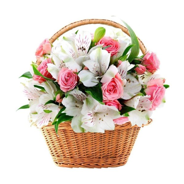 лилии в корзине