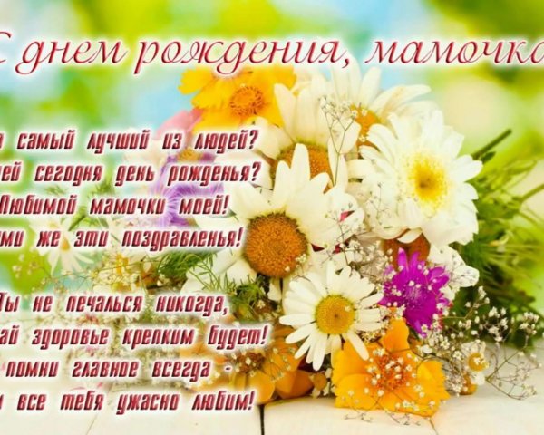 с днем рождения ромашки открытки