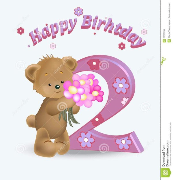 с днем рождения 2 годика девочка