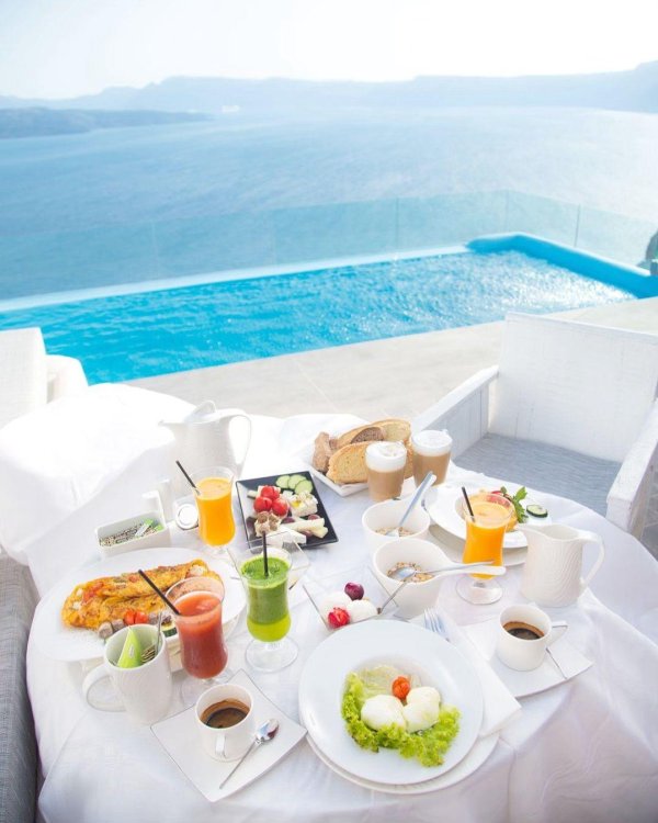 greece santorini завтрак