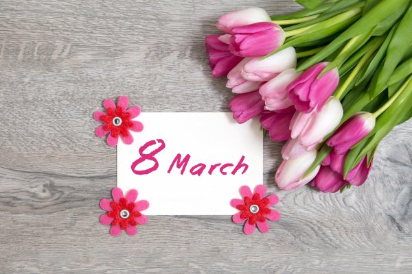 открытка с тюльпанами