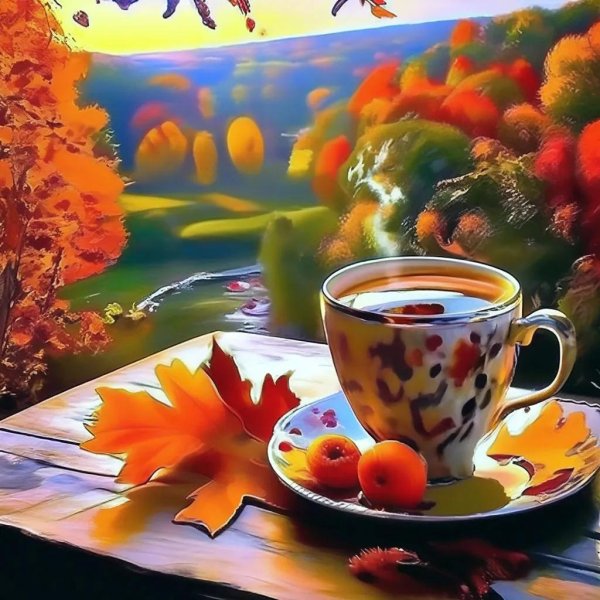 открытка доброе утро осеннее