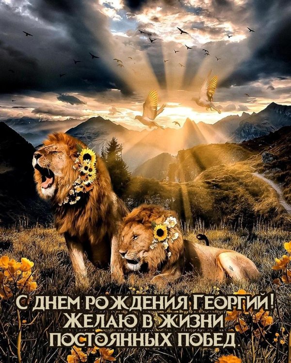 поздравление с днём рождения лев
