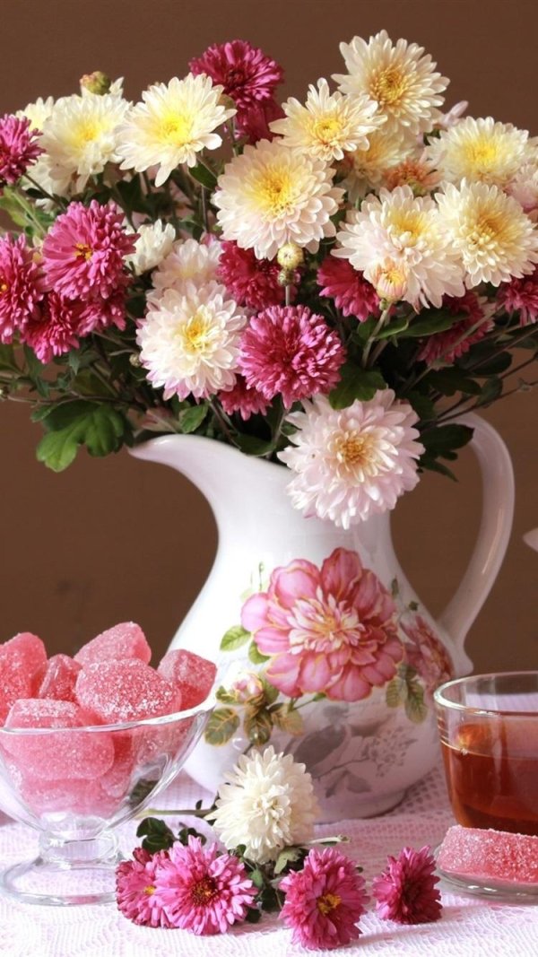 с добрым утром хризантемы