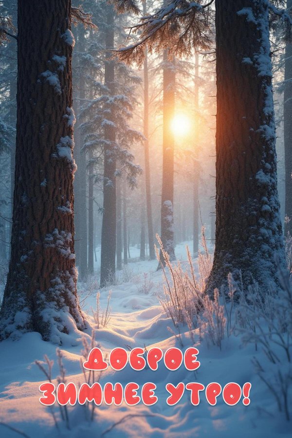 добрая зимнее утро