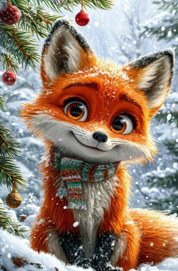 мультяшный лисенок