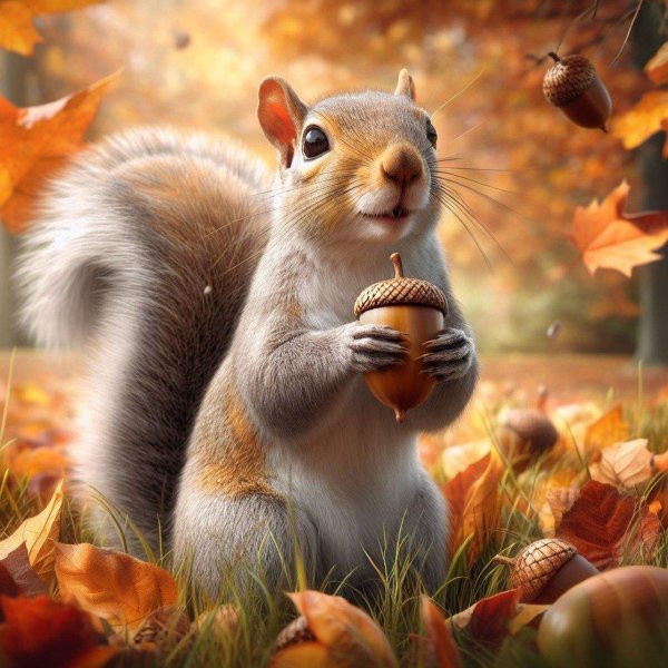 белка и орешки