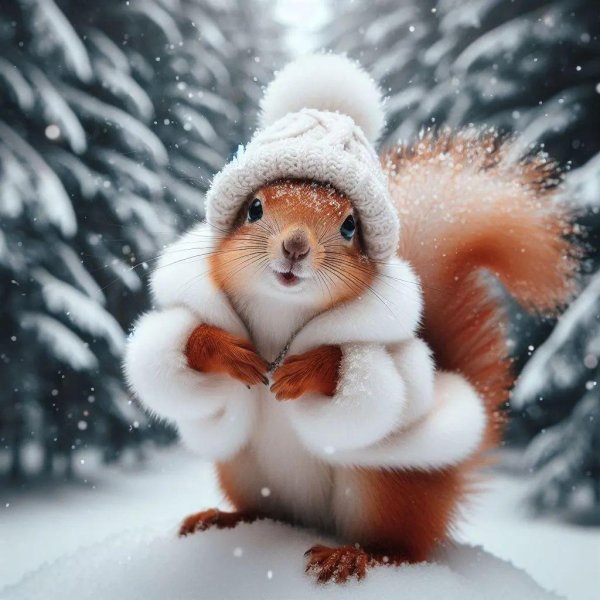 белочка новогодняя