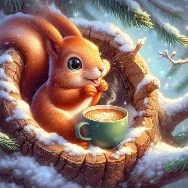 с добрым утром белочка