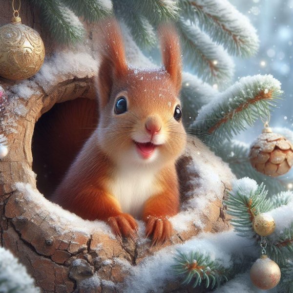 новогодние белочки